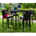 Poly Rattan PE High Bar Chair para móveis de jardim ao ar livre